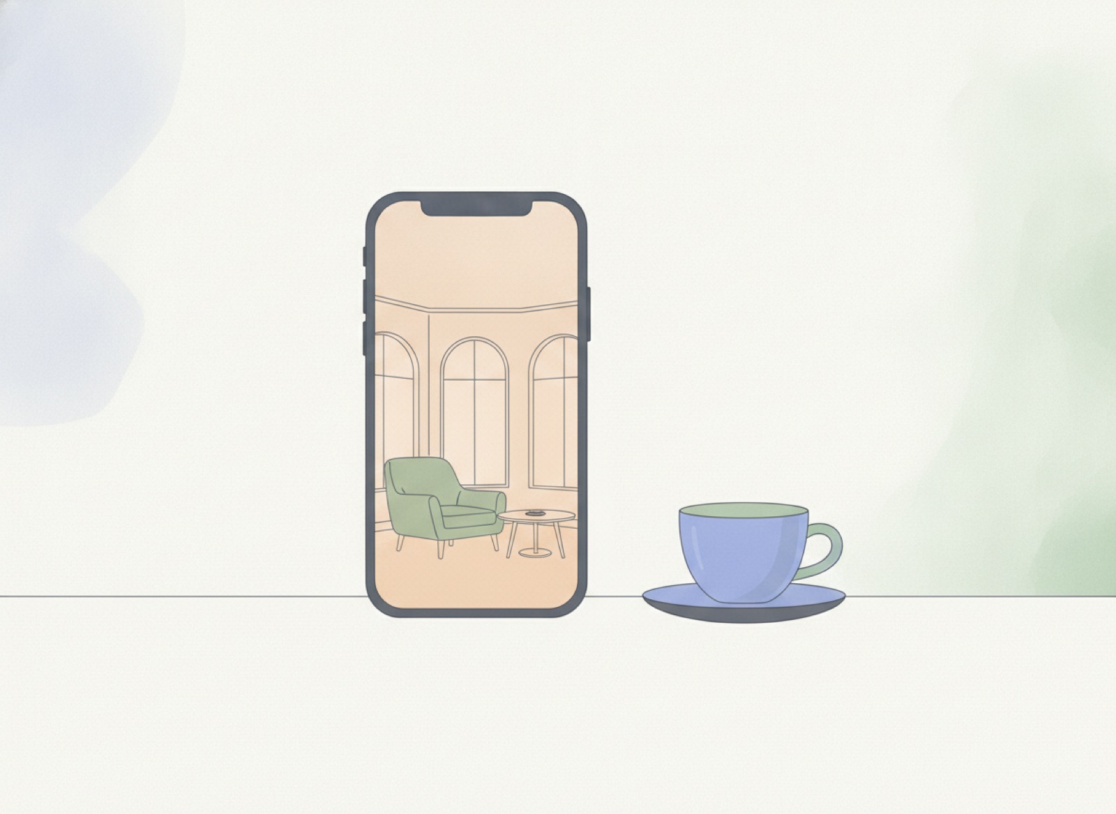 On one side, an email with a plan PDF, a brochure and several image attachments; on the other, a single leasing page on a phone showing the 3D floor view, the plan and the agent's contact details.