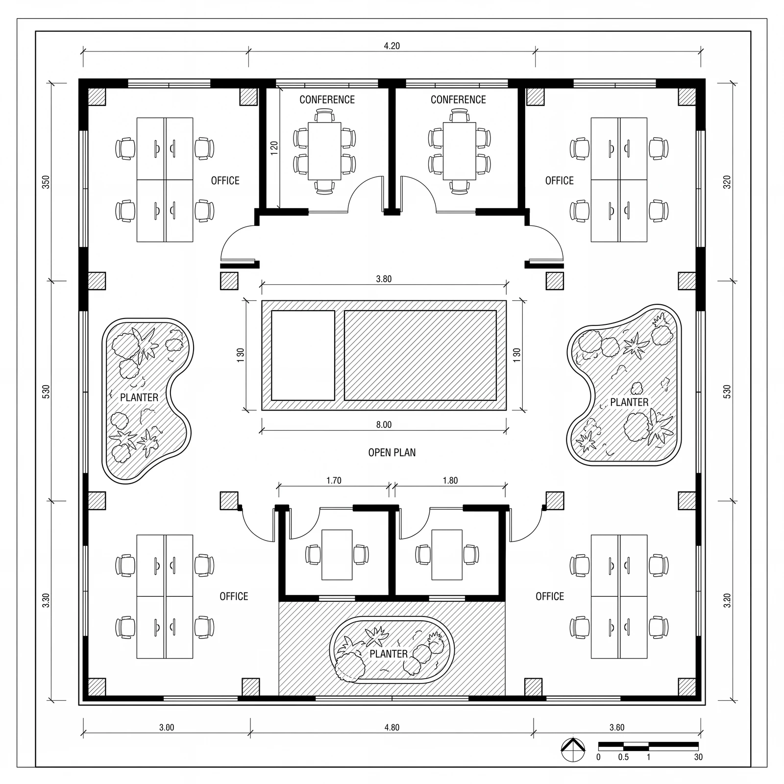 The uploaded CAD floor plan for level 07, dimensioned and labelled.
